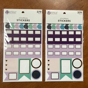 U Style Collections Journal Stickers 379 pcs Bundle 2 pack NEW